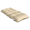 vidaXL Coussins de chaise &agrave; dossier bas lot de 6 beige tissu oxford