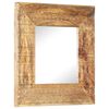vidaXL Miroir sculpté à la main 50x50x2,5 cm bois de manguier solide