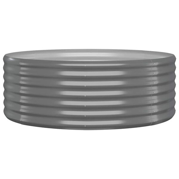 vidaXL Lit surélevé de jardin Acier galvanisé 100x100x36cm gris