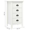 vidaXL Buffet Hill Blanc 46x35x80 cm Bois de pin solide