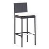 vidaXL Ensemble de bar d'ext&eacute;rieur 9 pcs R&eacute;sine tress&eacute;e et acacia Noir