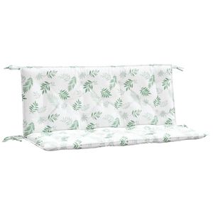 vidaXL Coussins de banc de jardin lot de 2 motif de feuilles tissu