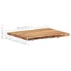 vidaXL Dessus de table Bois d'acacia massif 80x(50-60)x3,8 cm