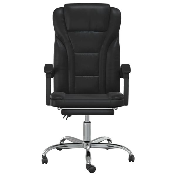 vidaXL Fauteuil inclinable de bureau noir similicuir