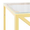 vidaXL Table basse 110x45x45 cm acier inoxydable et verre