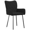 vidaXL Chaises &agrave; manger lot de 2 noir tissu