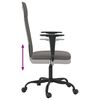 vidaXL Chaise de bureau r&eacute;glable en hauteur gris fonc&eacute; tissu