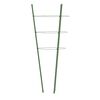 vidaXL Supports pour plantes de jardin 3 anneaux 5pcs Vert 60 cm Acier