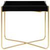 vidaXL Table d'appoint Noir et doré 38x38x38,5 cm MDF