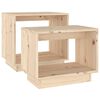 vidaXL Tables basses gigognes 2 pcs Bois de pin massif