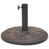 vidaXL Socle de parasol Résine Rond Bronze 9 kg