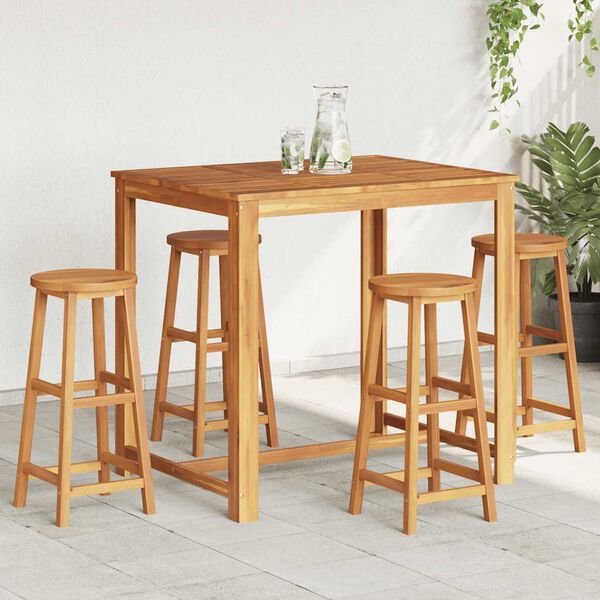 vidaXL Tabourets de bar lot de 4 bois d'acacia solide
