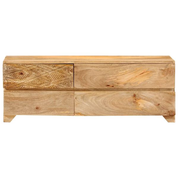 vidaXL Meuble TV Bois de manguier solide 110x30x40 cm
