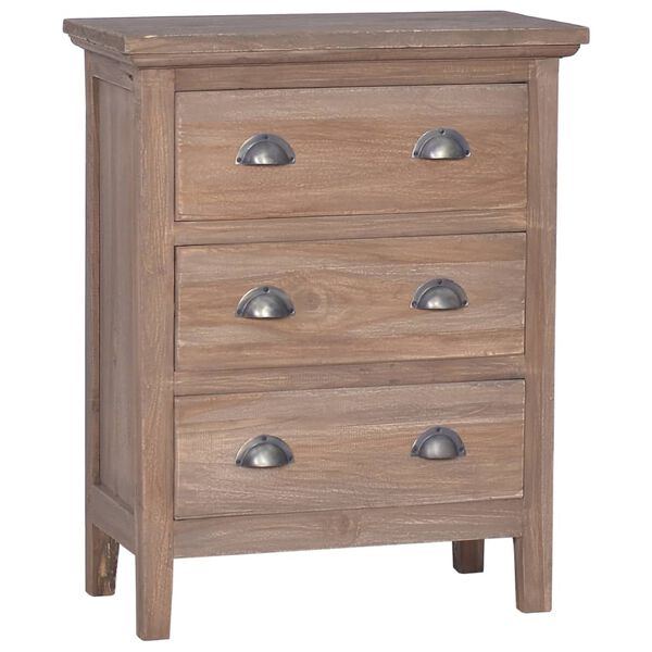 vidaXL Buffet avec 3 tiroirs 60x30x75 cm Bois de teck massif