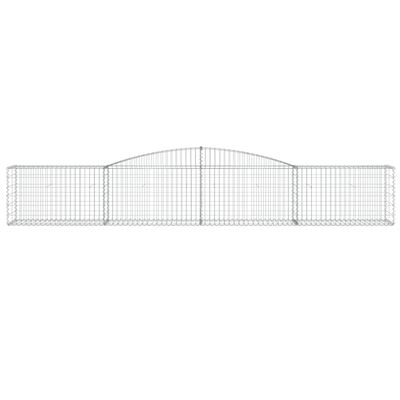 vidaXL Panier de gabions arqué 400x50x60/80 cm Fer galvanisé