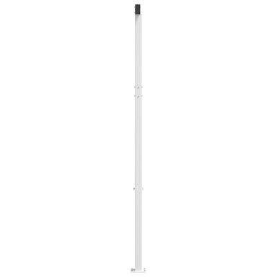 vidaXL Jeu de poteaux d'auvent blanc 450x245 cm fer