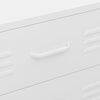 vidaXL Commode Blanc 80x35x101,5 cm Acier