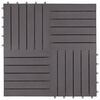 vidaXL Carreaux de terrasse 10pcs Délavage gris 30x30 cm Acacia solide