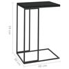 vidaXL Table d'appoint Noir 40x30x59 cm Bois d'ingénierie