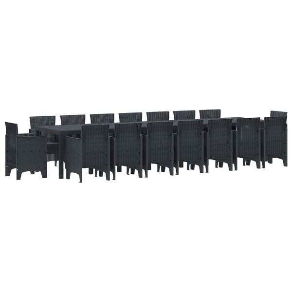 vidaXL Ensemble de salle &agrave; manger de jardin avec coussins 17 pcs