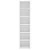 vidaXL Armoire &agrave; CD Blanc 21x20x88 cm Bois d'ing&eacute;nierie