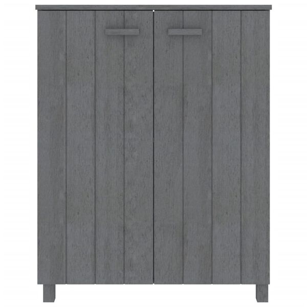 vidaXL Armoire à chaussures HAMAR Gris foncé 85x40x108 cm Pin massif