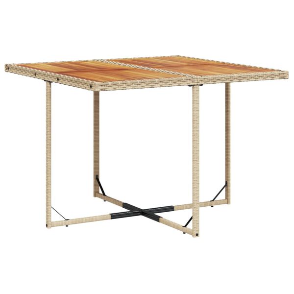 vidaXL Ensemble &agrave; manger de jardin avec coussins 5pcs Beige poly rotin