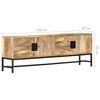 vidaXL Meuble TV 140x30x50 cm Bois massif de manguier