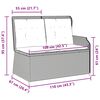 vidaXL Banc inclinable de jardin avec coussins marron résine tressée