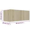 vidaXL Ensemble de meubles TV 3 pcs Ch&ecirc;ne sonoma Bois d'ing&eacute;nierie