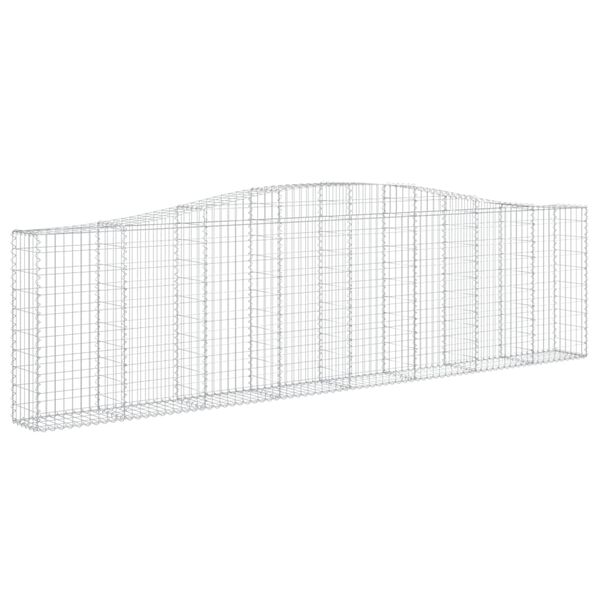 vidaXL Paniers &agrave; gabions arqu&eacute;s 7 pcs 400x30x100/120 cm Fer galvanis&eacute;