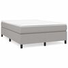 vidaXL Sommier &agrave; ressorts de lit gris clair 137x190 cm tissu