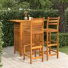 vidaXL Ensemble de bar de jardin 3 pcs Bois d'acacia solide