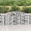 vidaXL Paniers &agrave; gabions arqu&eacute;s 6 pcs 400x50x100/120 cm Fer galvanis&eacute;