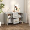 vidaXL Buffet gris b&eacute;ton 100x36x60 cm bois d'ing&eacute;nierie