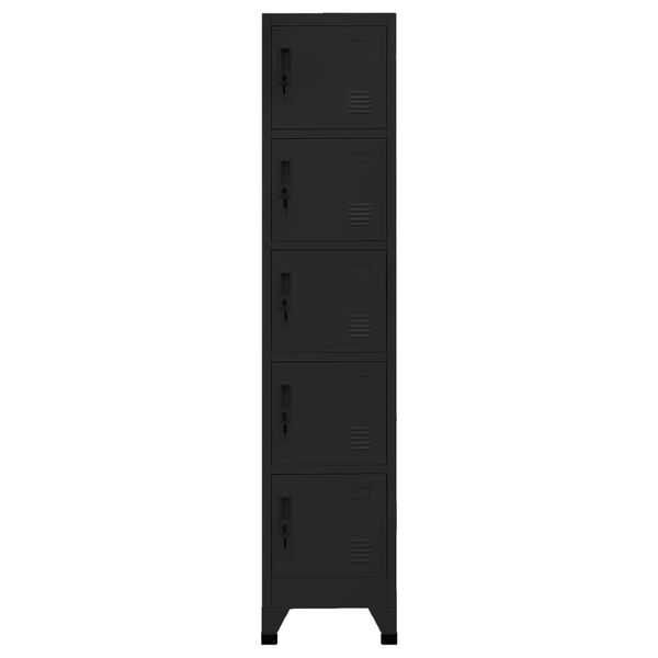 vidaXL Armoire à casiers Noir 38x40x180 cm Acier