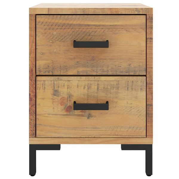 vidaXL Table de chevet Marron 36x30x45 cm Bois de pin massif
