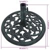 vidaXL Socle de parasol Vert 9 kg 40 cm Fonte