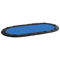 vidaXL Dessus de table de poker pliable 10 joueurs Bleu 208x106x3 cm