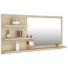 vidaXL Miroir de salle de bain ch&ecirc;ne sonoma bois d&rsquo;ing&eacute;nierie