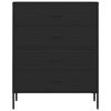 vidaXL Commode Noir 80x35x101,5 cm Acier