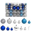 vidaXL Boules de No&euml;l 100 pcs bleu et argent&eacute; 3 / 4 / 6 cm