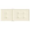 vidaXL Coussins de chaise de jardin dossier haut lot de 4 crème tissu
