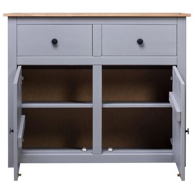 vidaXL Buffet Gris 93x40x80 cm Pin solide Assortiment Panama