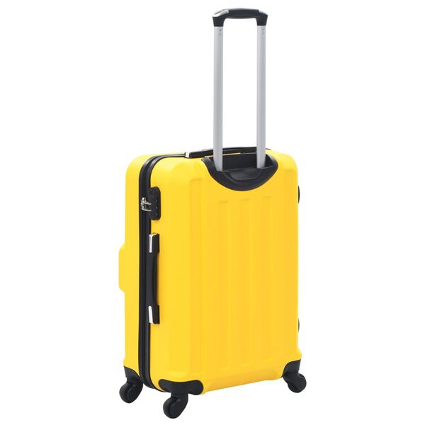 vidaXL Valise rigide 3 pcs Jaune ABS