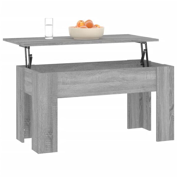vidaXL Table basse Sonoma gris 101x49x52 cm Bois d'ing&eacute;nierie