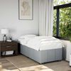 vidaXL Cadre de lit sans matelas gris clair double tissu