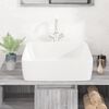 vidaXL Lavabo blanc 48x37x13 cm c&eacute;ramique rectangle