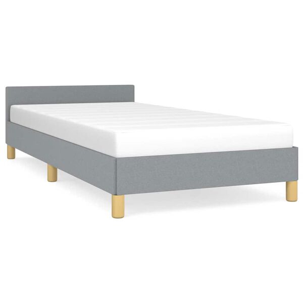 vidaXL Cadre de lit sans matelas gris clair double XL tissu