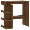 vidaXL Table de bar &eacute;tag&egrave;re de rangement ch&ecirc;ne marron bois ing&eacute;nierie